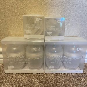 Brand New Olababy Silicone Baby Bottles + extra nipples